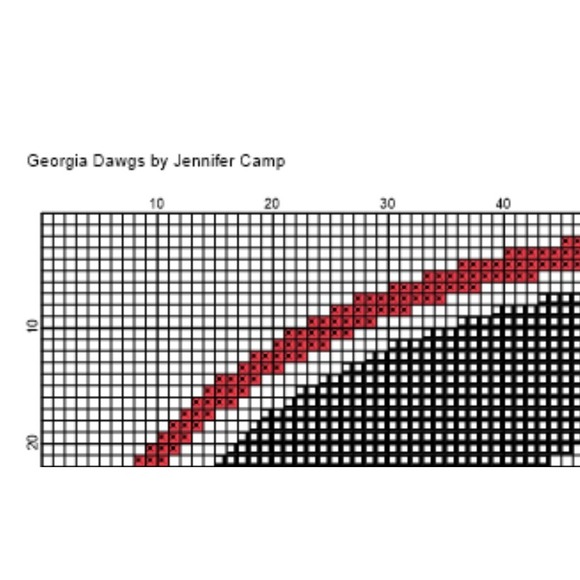 Georgia Football Counted Cross‎ Stitch Kit - Picture 4 of 5